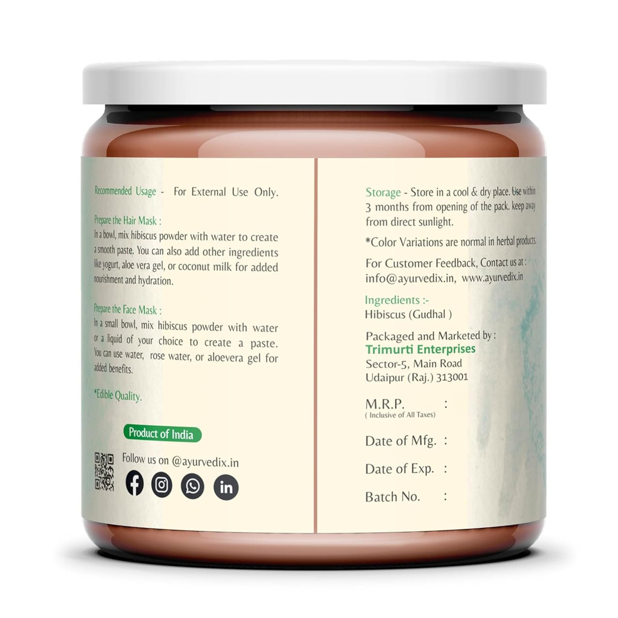 HIBISCUS | HAIR & BEAUTY (Powder)