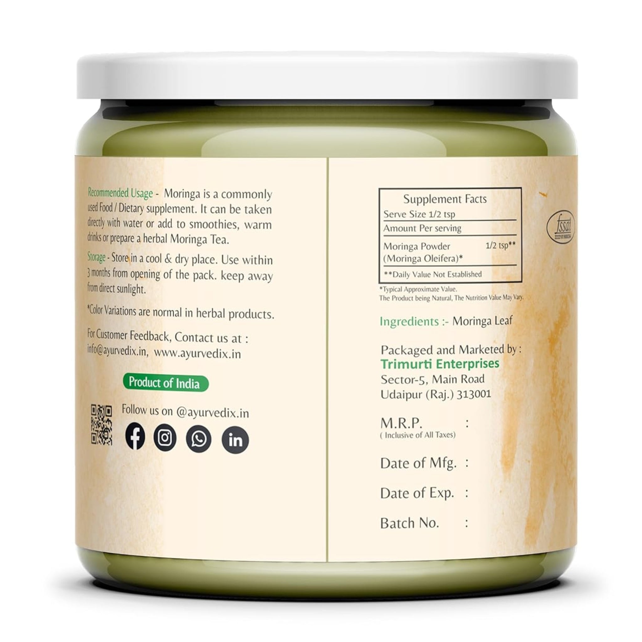 MORINGA | MIRACLE SUPERFOOD (Powder)