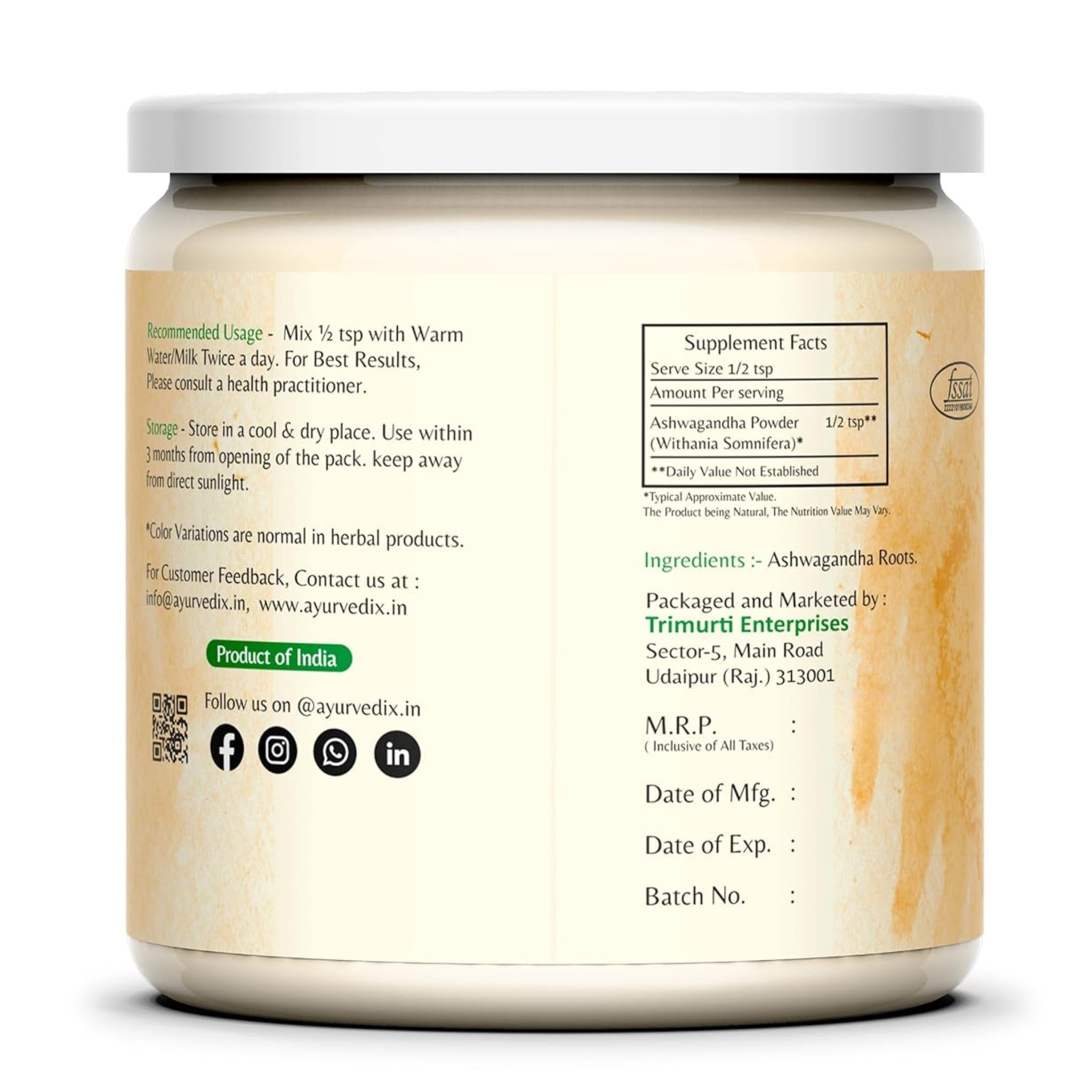 Ashwagandha | Supreme Rejuvenator (Powder)